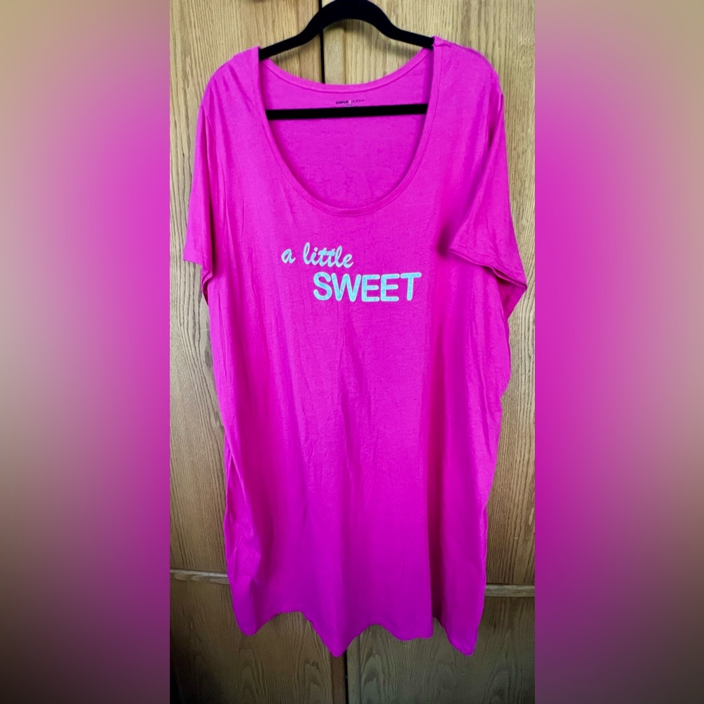 Avenue Bright Pink Kids Tee with 'A Little Sweet' Design